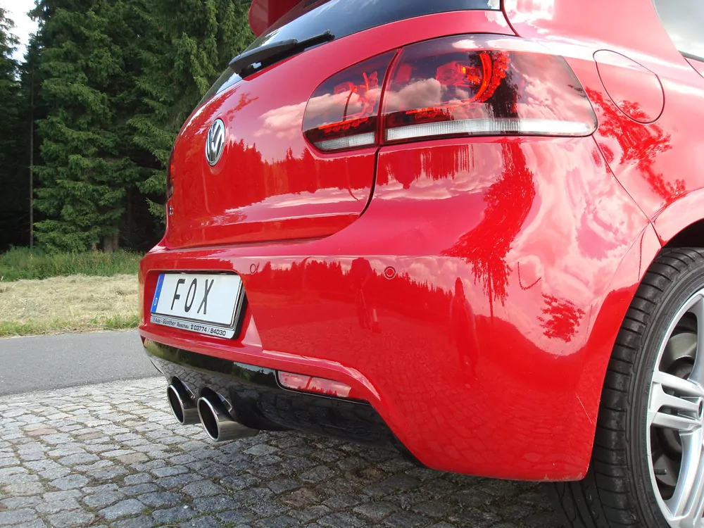 VW Golf VI R 4motion  Endschalldämpfer Ausgang mittig - 2x100 Typ 16