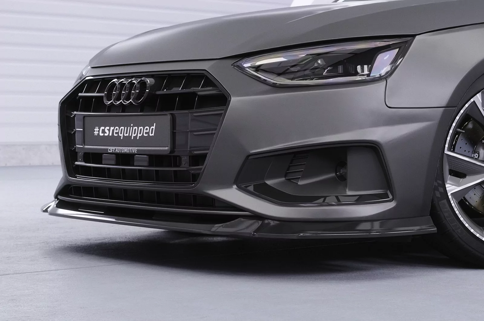 Cup-Spoilerlippe mit ABE für Audi A4 B9 (Typ 8W) CSL530 Schwarz Strukturiert