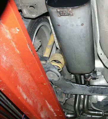 VW Golf IV 3-türig  Endschalldämpfer Side Pipe - 2x70 Typ 10 Ausgang auf Fahrerseite