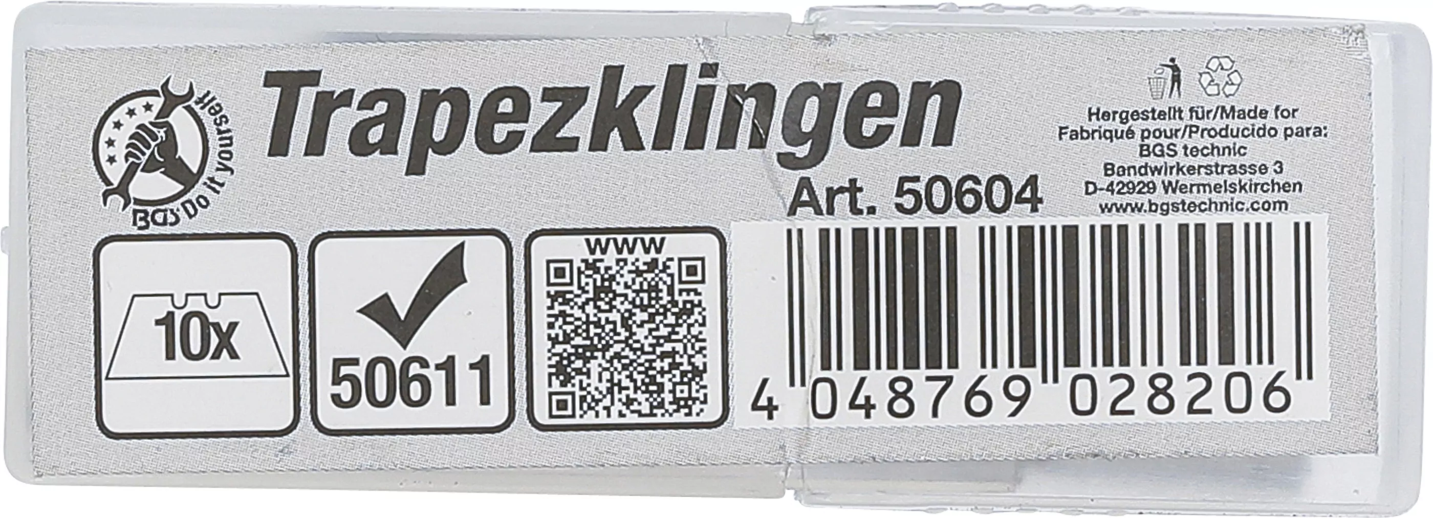 Trapezklingen-Satz | für Art. 50611, 50614 | 10-tlg.