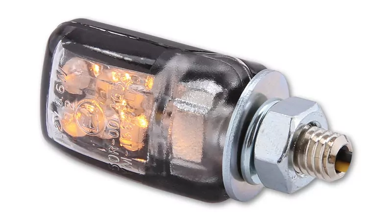 SHIN YO Picco LED Indicators Black/Translucent E-Approved (Pair)