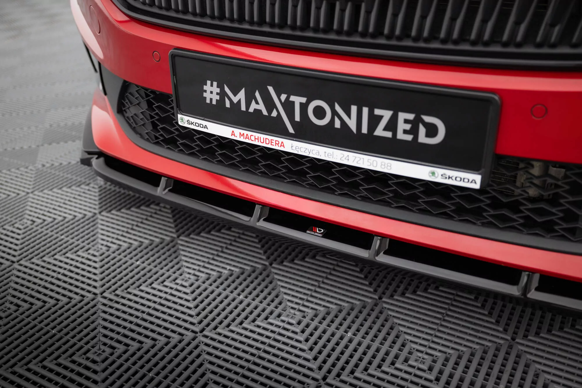 Front Ansatz Für  Skoda Fabia Monte Carlo Mk4 Schwarz Hochglanz