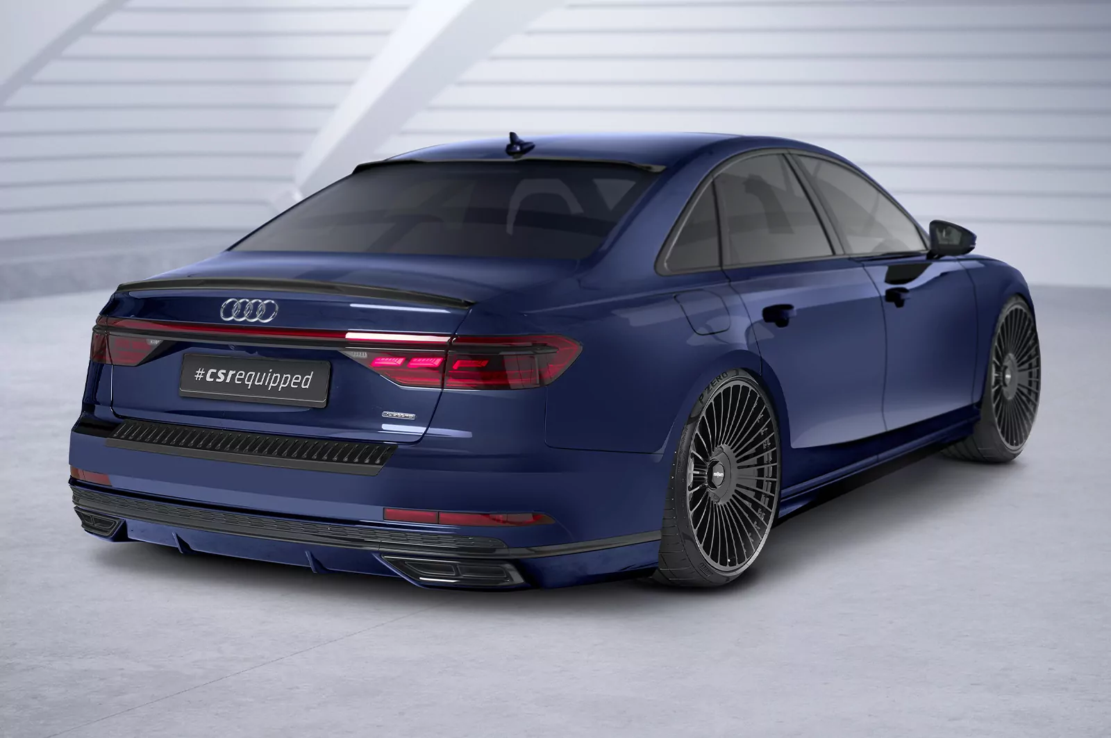 Heckscheibenblende für Audi A8 D5 (Typ 4N - F8) HSB106 Schwarz Strukturiert