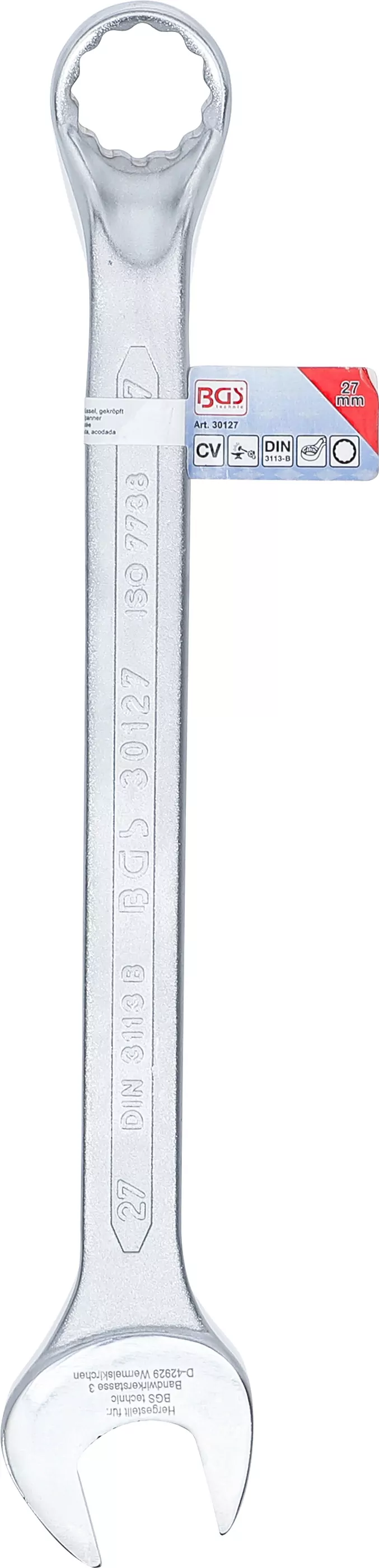 Maul-Ringschlüssel, gekröpft | SW 27 mm