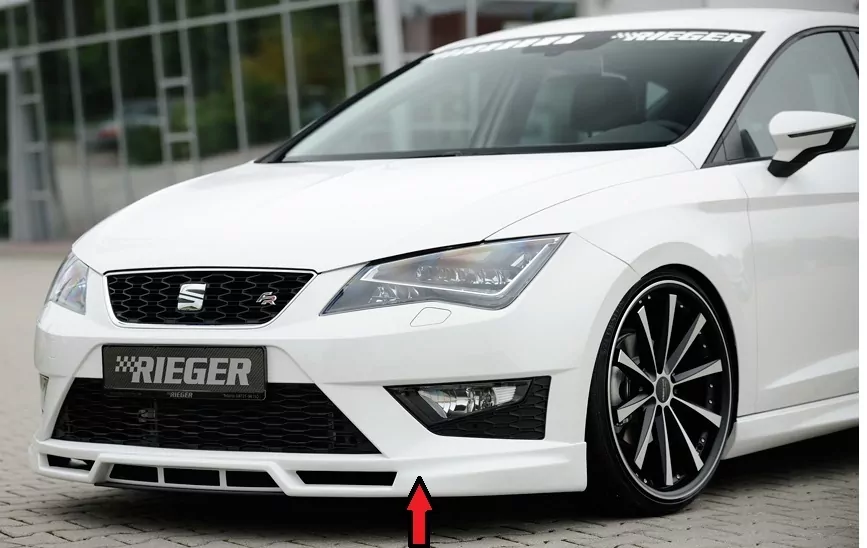 Rieger Spoilerlippe für Seat Leon Cupra (5F) - 5-tür. (ST/Kombi) 03.14-12.16 (bis Facelift) carbon optik
