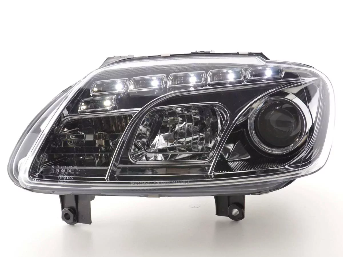 Scheinwerfer Set Daylight LED TFL-Optik VW Touran Typ 1T / VW Caddy Typ 2K Bj. 03- chrom