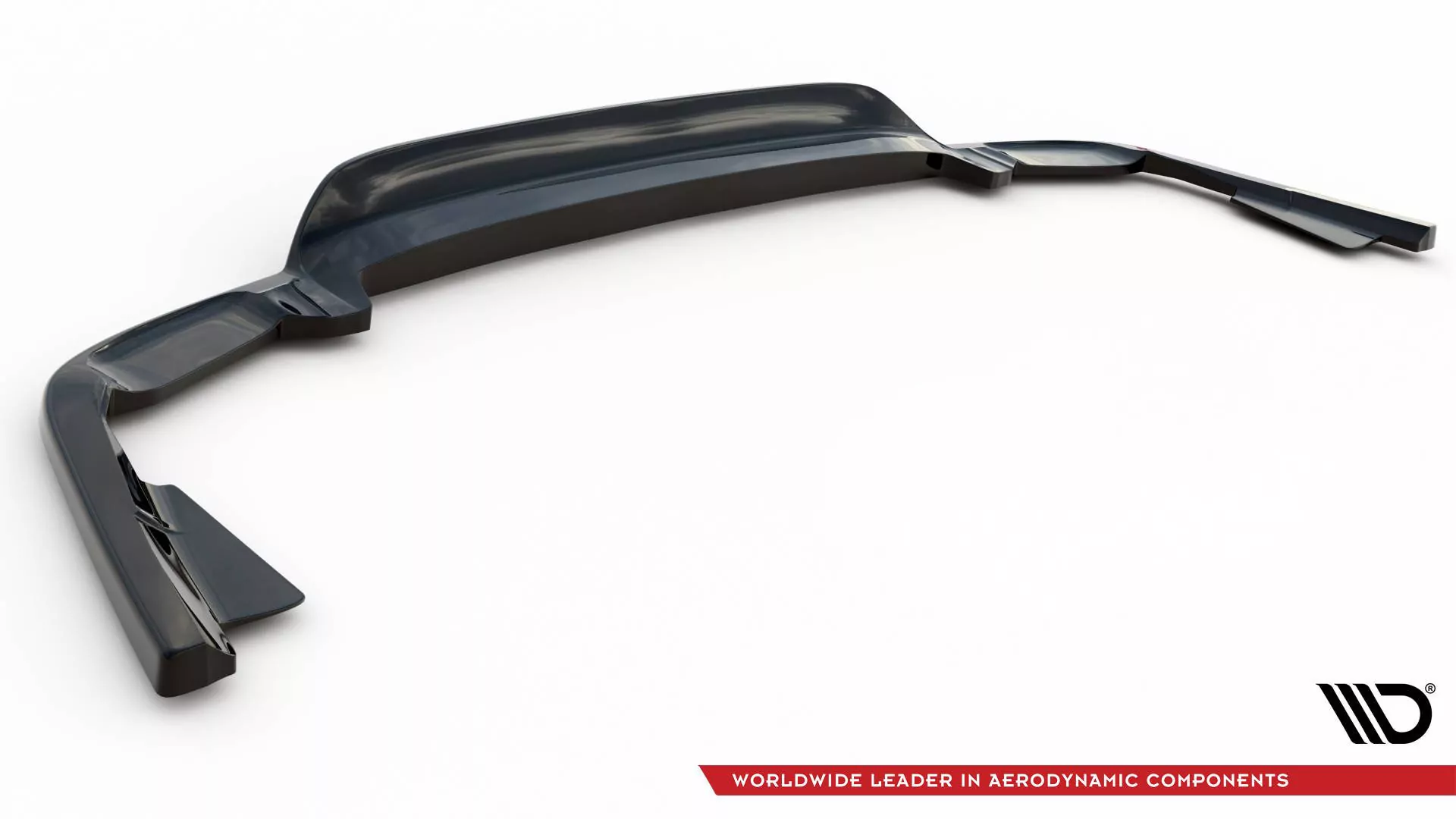 Hinten Splitter (mit Einem Vertikalem Balken) Volvo XC60 Mk2 R-Design Schwarz Hochglanz