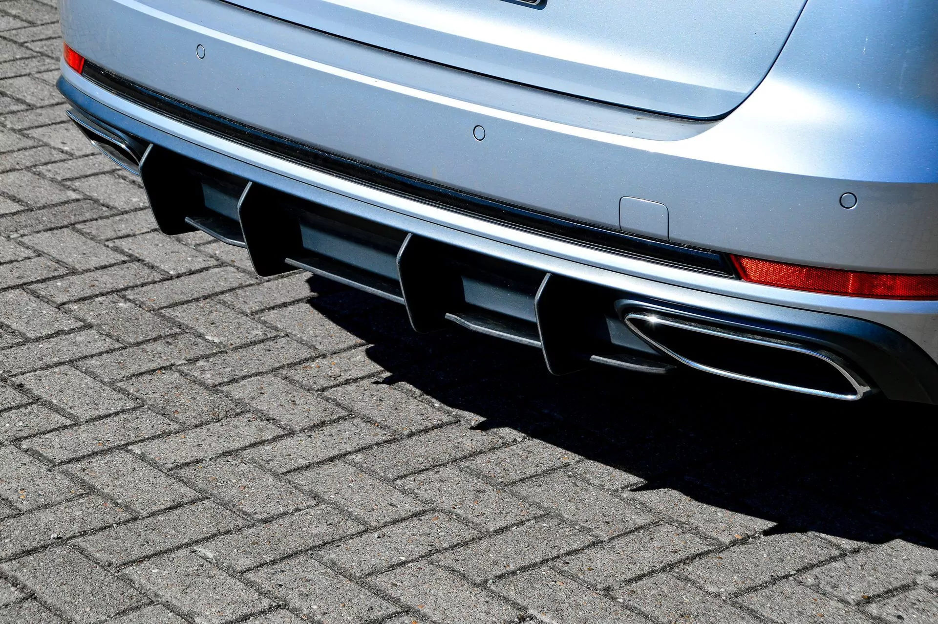 Gefräster Heckansatz aus ABS für Audi A4 B9 Avant Vorfacelift