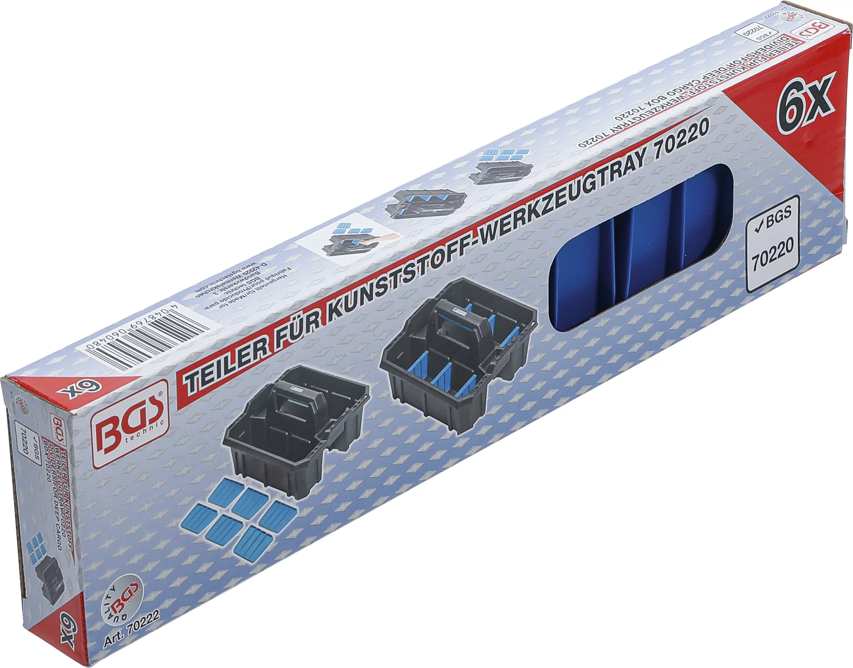 Trennstege für Werkzeug-Tragekasten | Kunststoff | 6-tlg.