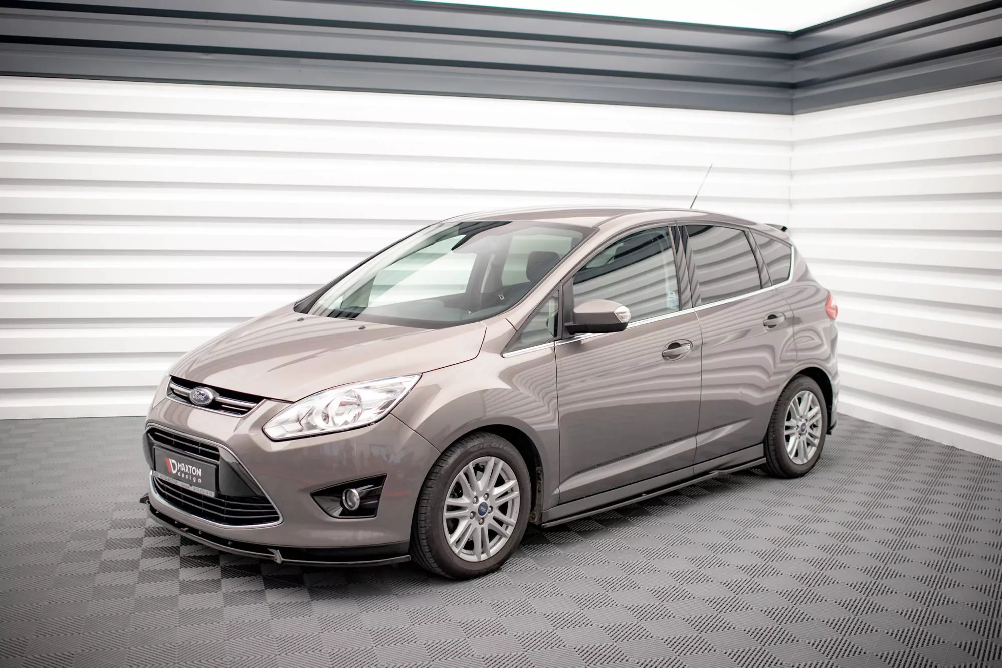 Seitenschweller Ansatz Für Ford C-Max Mk2 Schwarz Hochglanz