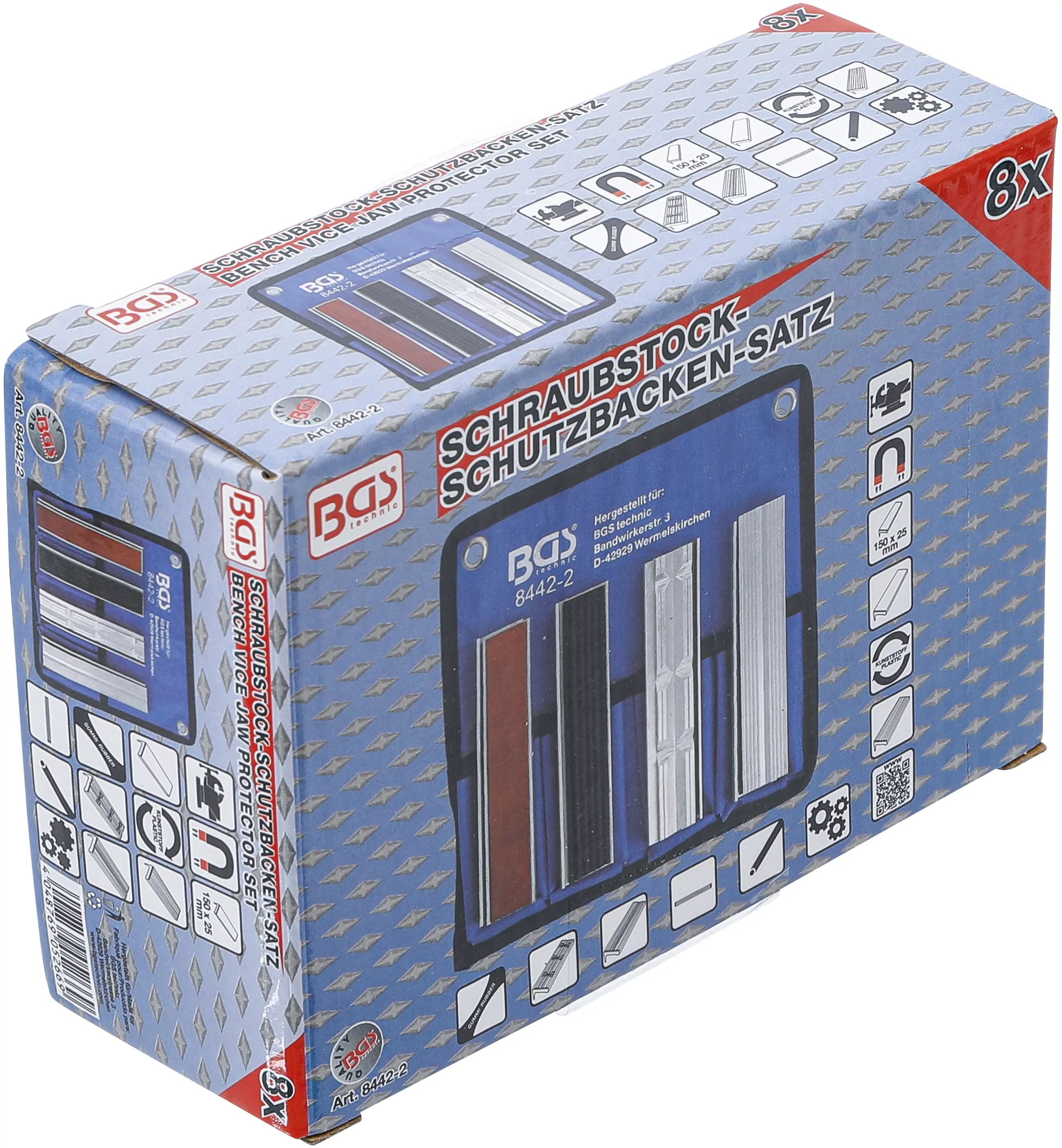 Schraubstock-Schutzbacken-Satz | Aluminium | 150 mm | 8-tlg.