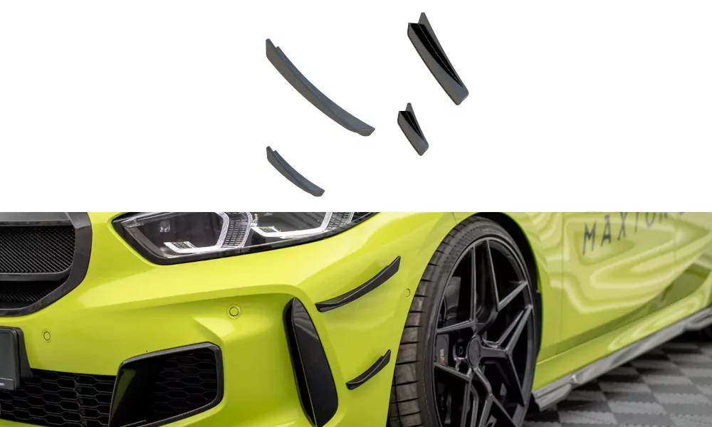 Carbon Fiber Front Bumper Wings (Canards) Prepreg BMW 1er M-Paket /  M135i / 128ti F40