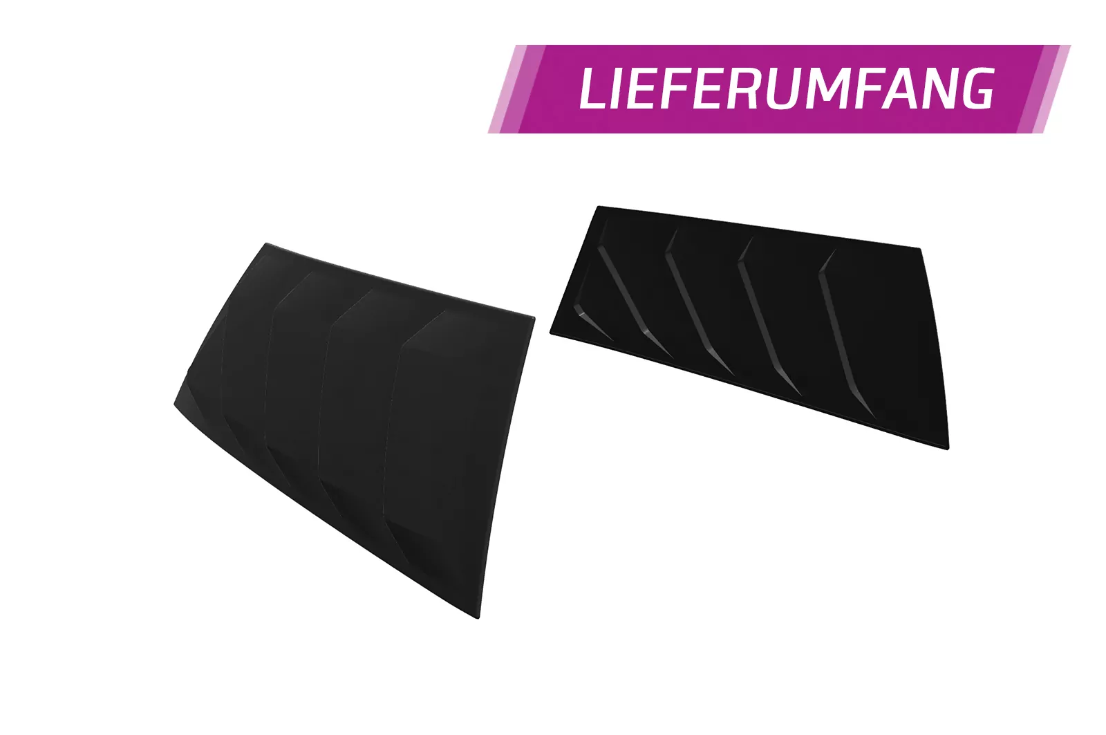 Seitenscheibenblenden für Mini F56 SSB009 Schwarz Strukturiert