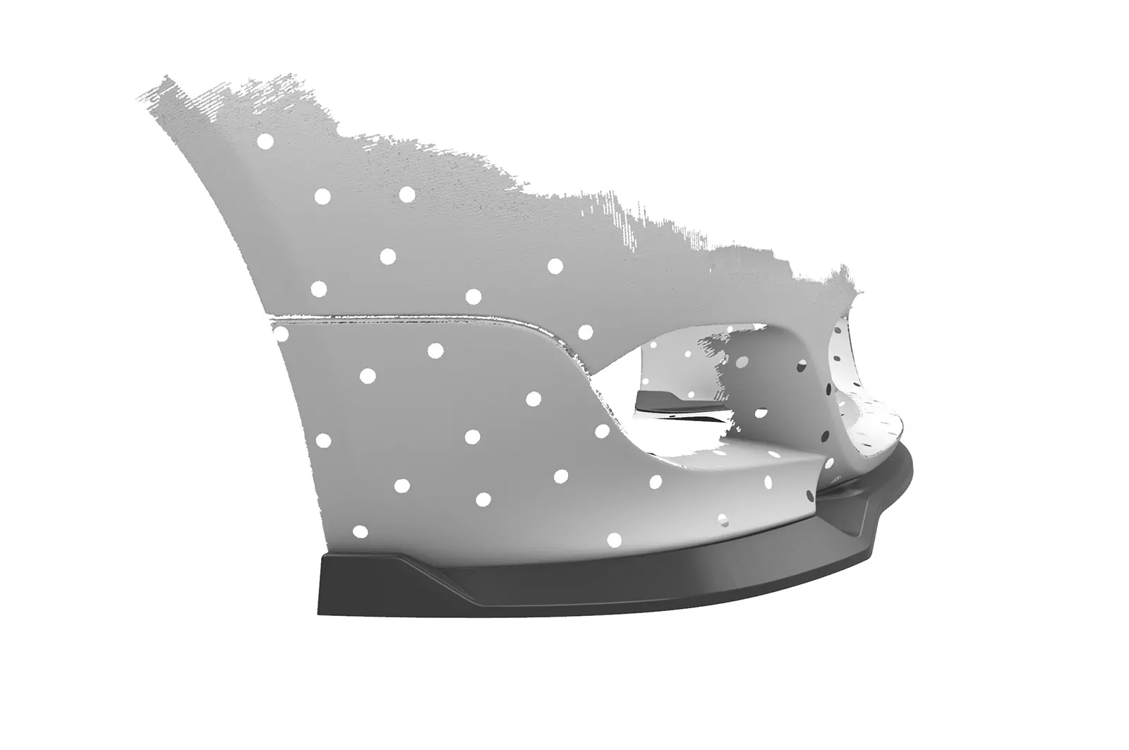 Cup-Spoilerlippe mit ABE für BMW 5er E60/E61 M-Paket CSR-CSL603 Schwarz Strukturiert