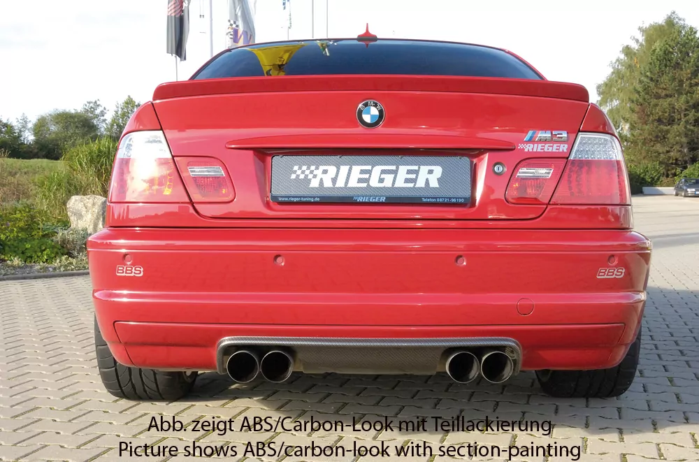 Rieger Heckeinsatz CS-Look für BMW 3er E46 M3 - Coupé 06.00- carbon optik