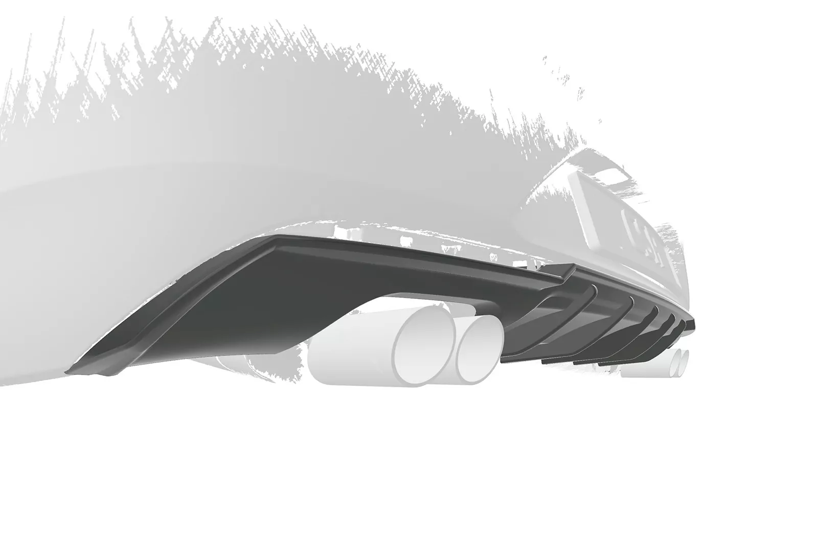 Heckansatz für Opel Insignia B Grandsport HA282 Schwarz Strukturiert