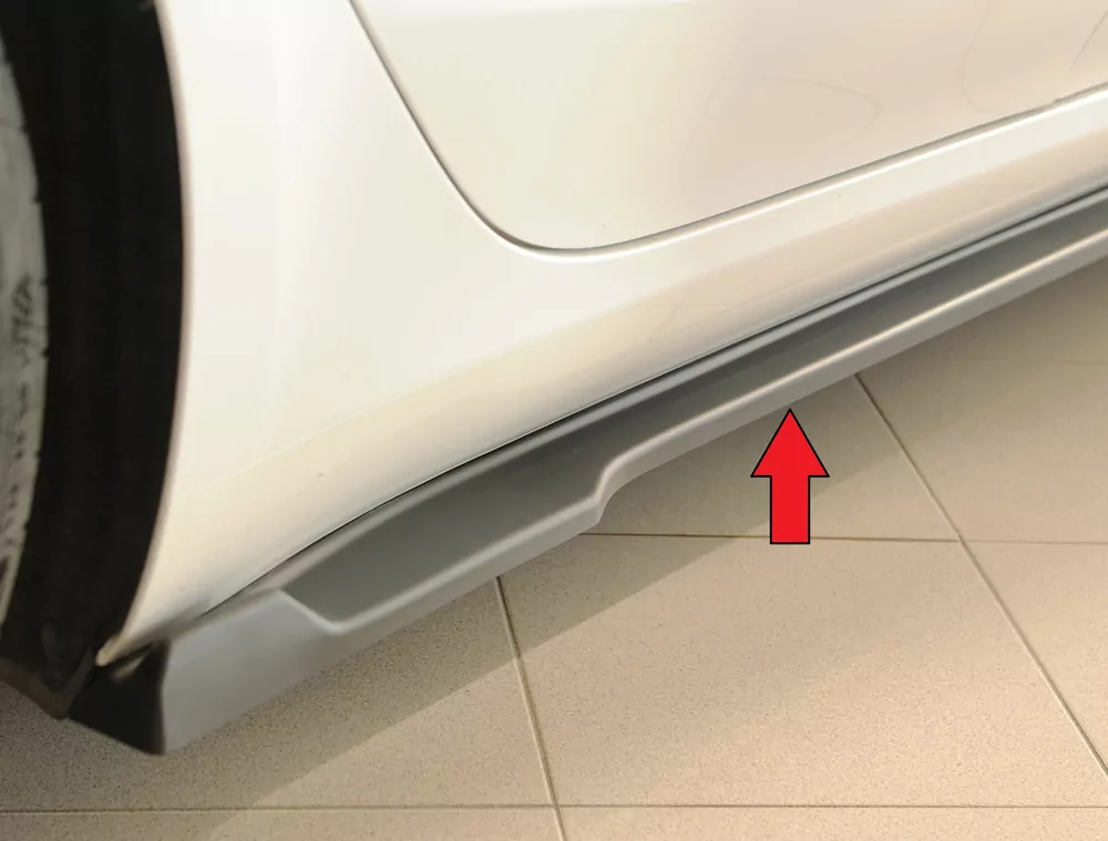 Rieger Seitenschweller rechts ansatz matt schwarz für Tesla Model 3  (003)  10.23- (ab Facelift)