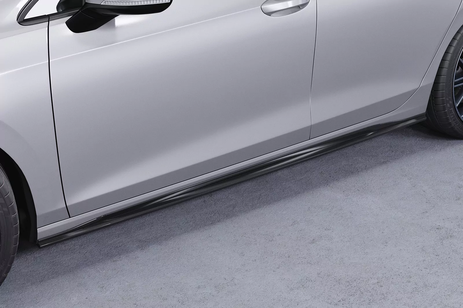 Seitenschweller für VW Golf 8 (Typ CD) SS467 Strukturiert (schwarz matt)