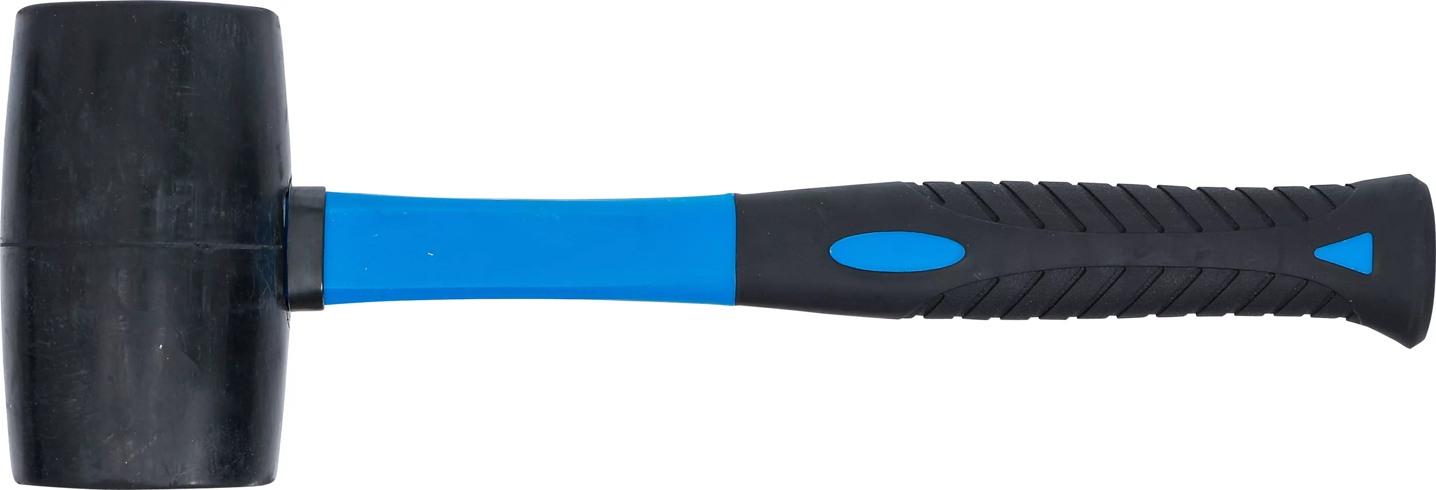 Gummihammer | Fiberglasstiel | schwarzer Kopf | Ø 65 mm | 720 g
