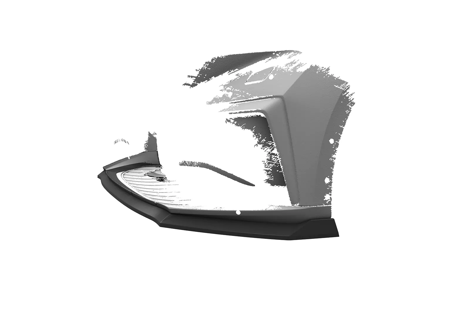 Cup-Spoilerlippe mit ABE für Skoda Enyaq iV CSL647 Schwarz Strukturiert