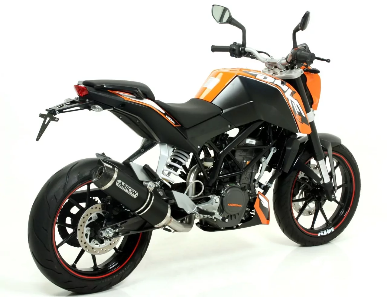 Arrow Thunder Aluminium Schwarz KTM Duke 125 11-16/Duke 200 11-14