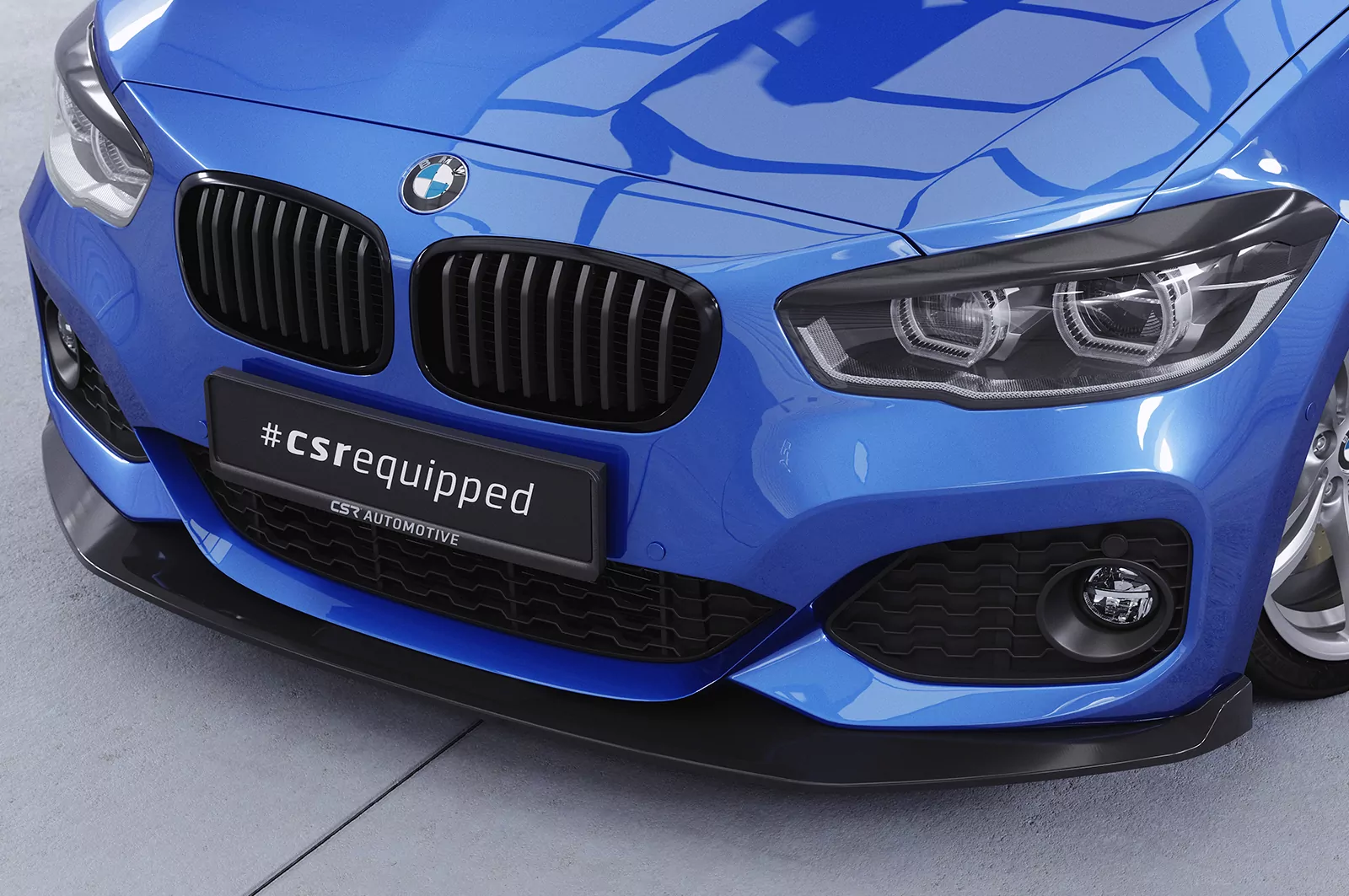 Cup-Spoilerlippe mit ABE für BMW 1er F20/F21 M-Paket CSL356 Strukturiert (schwarz matt)