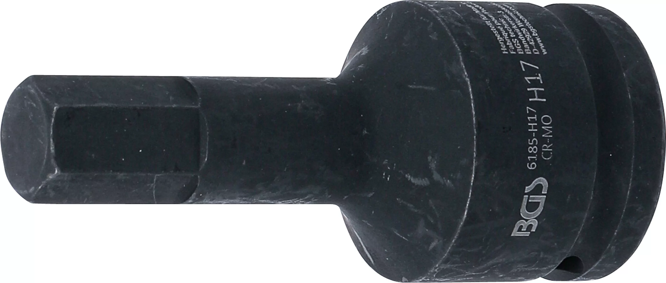 Kraft-Bit-Einsatz | Länge 100 mm | Antrieb Innenvierkant 20 mm (3/4") | Innensechskant 17 mm