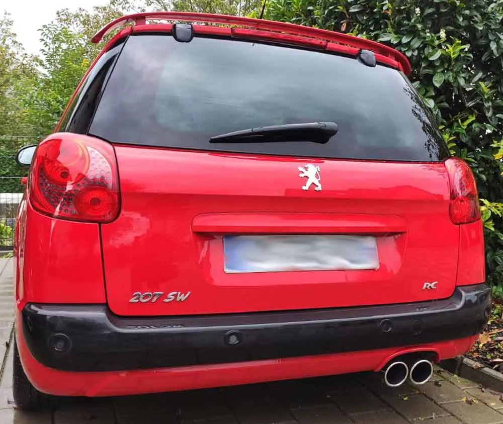Peugeot 207 SW RC  Endschalldämpfer einseitig - 2x100 Typ 16