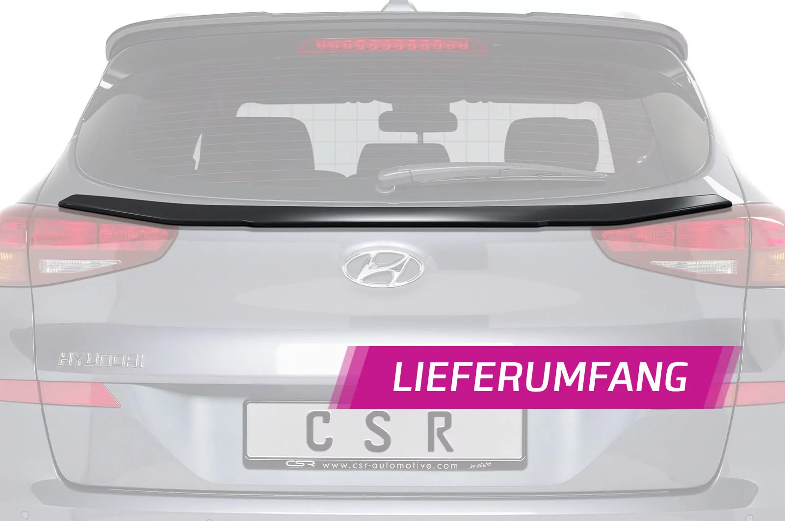 Heckflügel mit ABE für Hyundai Tucson (TL) HF762-M Carbon Look (matt)