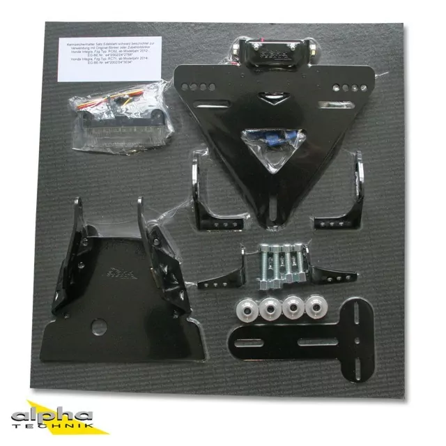 alpha Technik Kennzeichenhalter Honda Integra; Typ RC62,RC71; Modelljahr 2014-2016