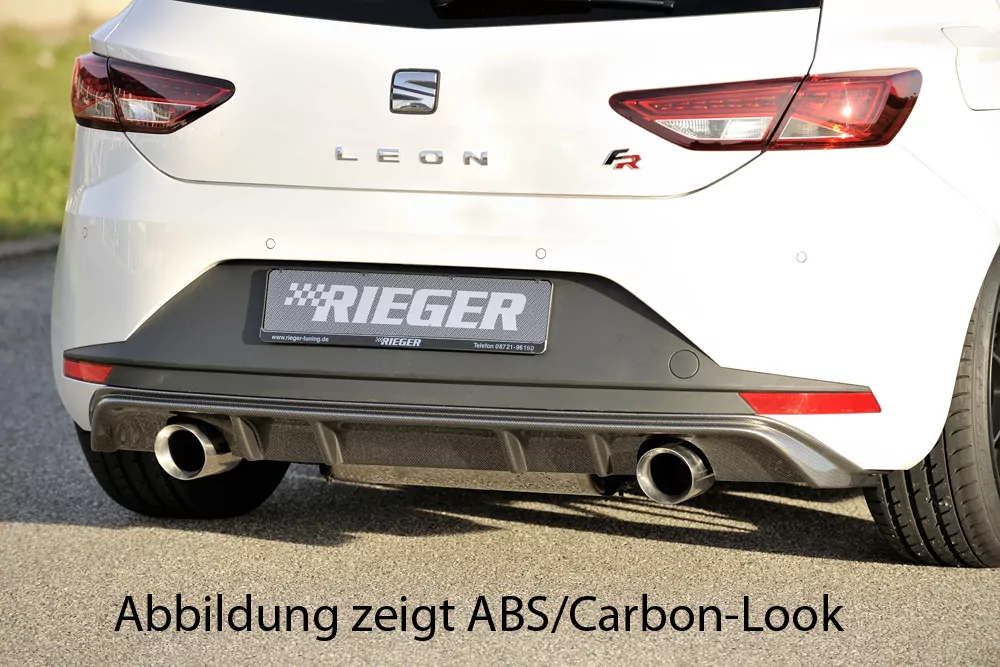 Rieger Heckeinsatz für Seat Leon FR (5F) - 3-tür. (SC) 01.13-12.16 (bis Facelift) carbon optik