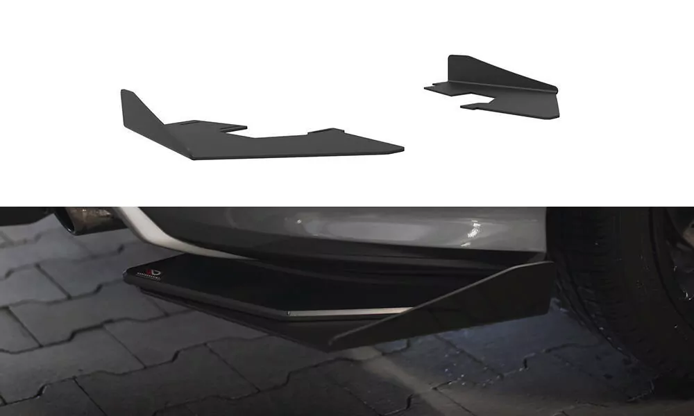 Hintere Seiten Flaps Für Audi S3 Limousine 8V Schwarz Hochglanz
