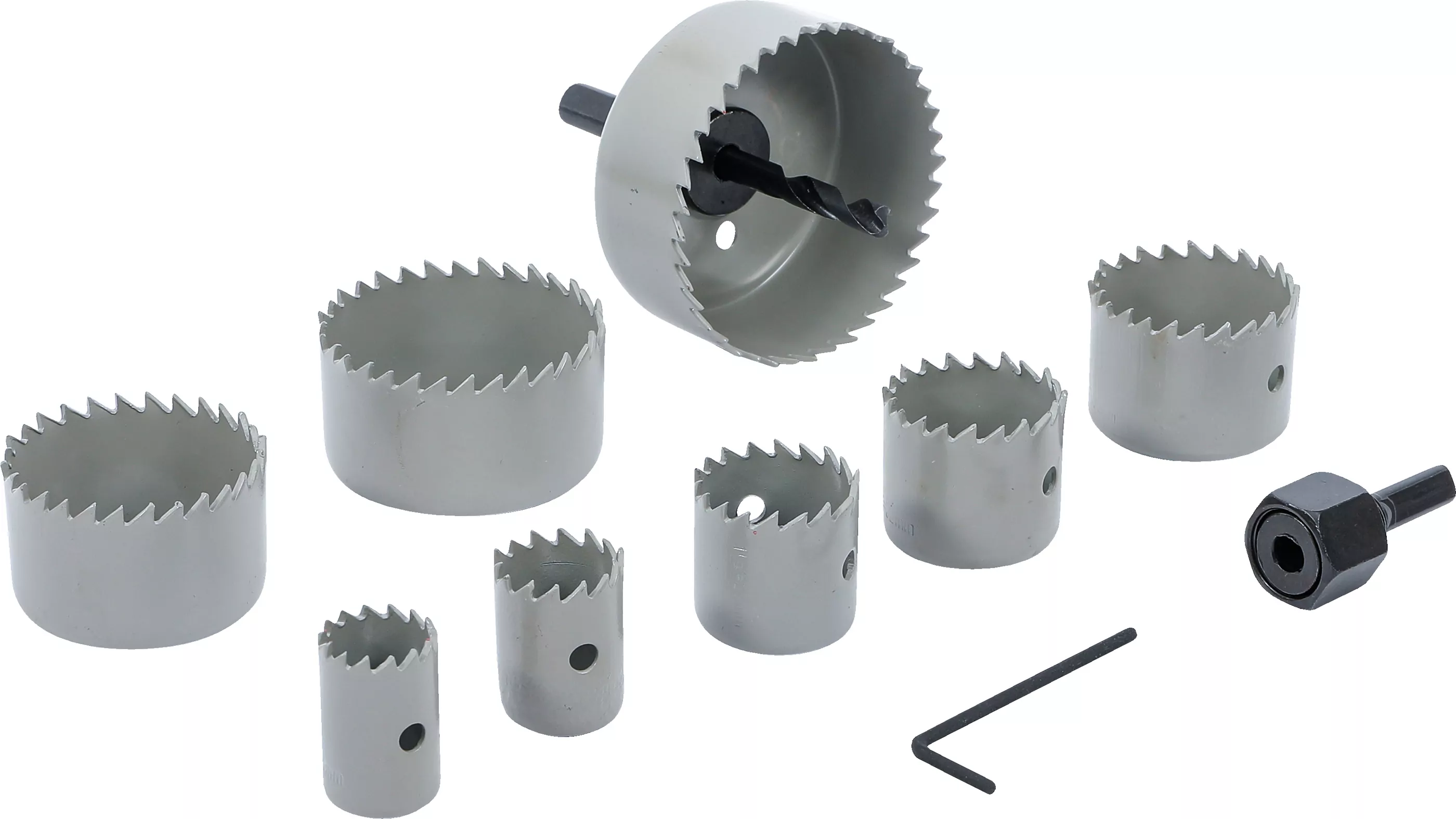 Lochsägen-Satz | Ø 19 - 64 mm | Tiefe 24 mm | 11-tlg.