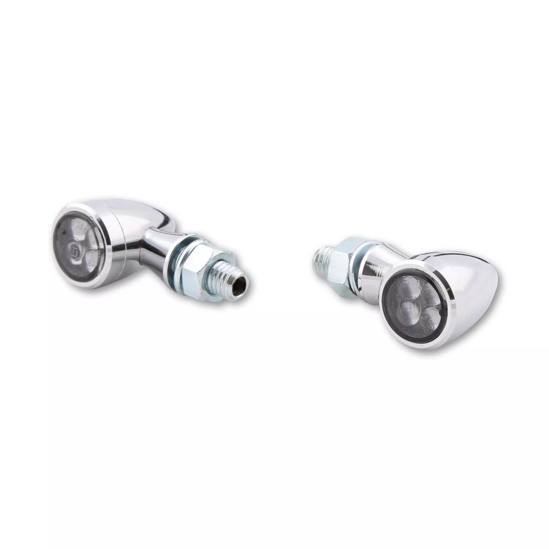 HIGHSIDER Smart Sixteen-Bullet LED Blinker Gehäuse Chrom / Linse Rauchgrau (Paar), Vorn & Hinten