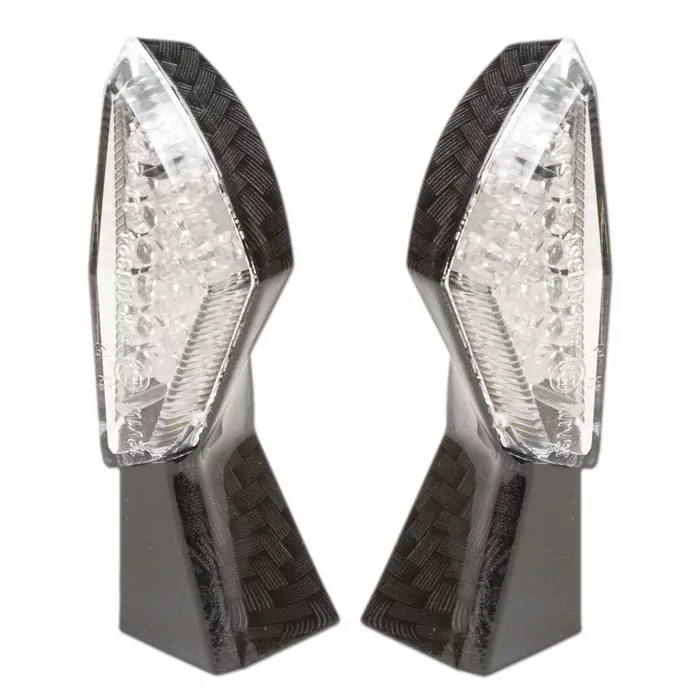 Led-blinker Square | Carbon | Klar | Paar | M8 | L 44 X B 18 Mm | E-geprüft