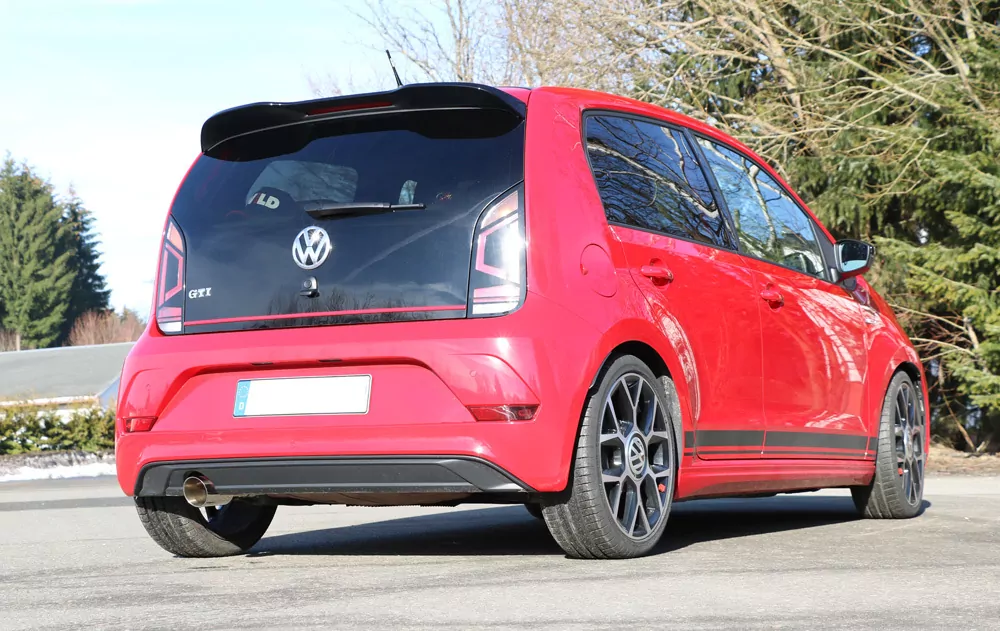 VW UP GTI  Endrohrsystem links passend auf originalen oder FOX-Endschalldämpfer - 1x90 Typ 25 links