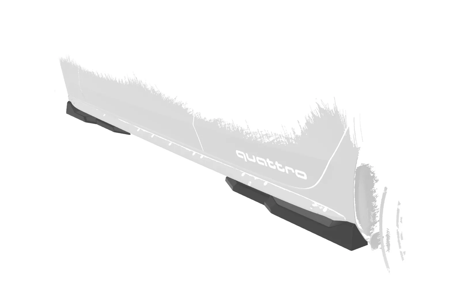 Seitenschweller für Audi A4 / S4 B8 (Typ 8K) SS571 Schwarz Strukturiert