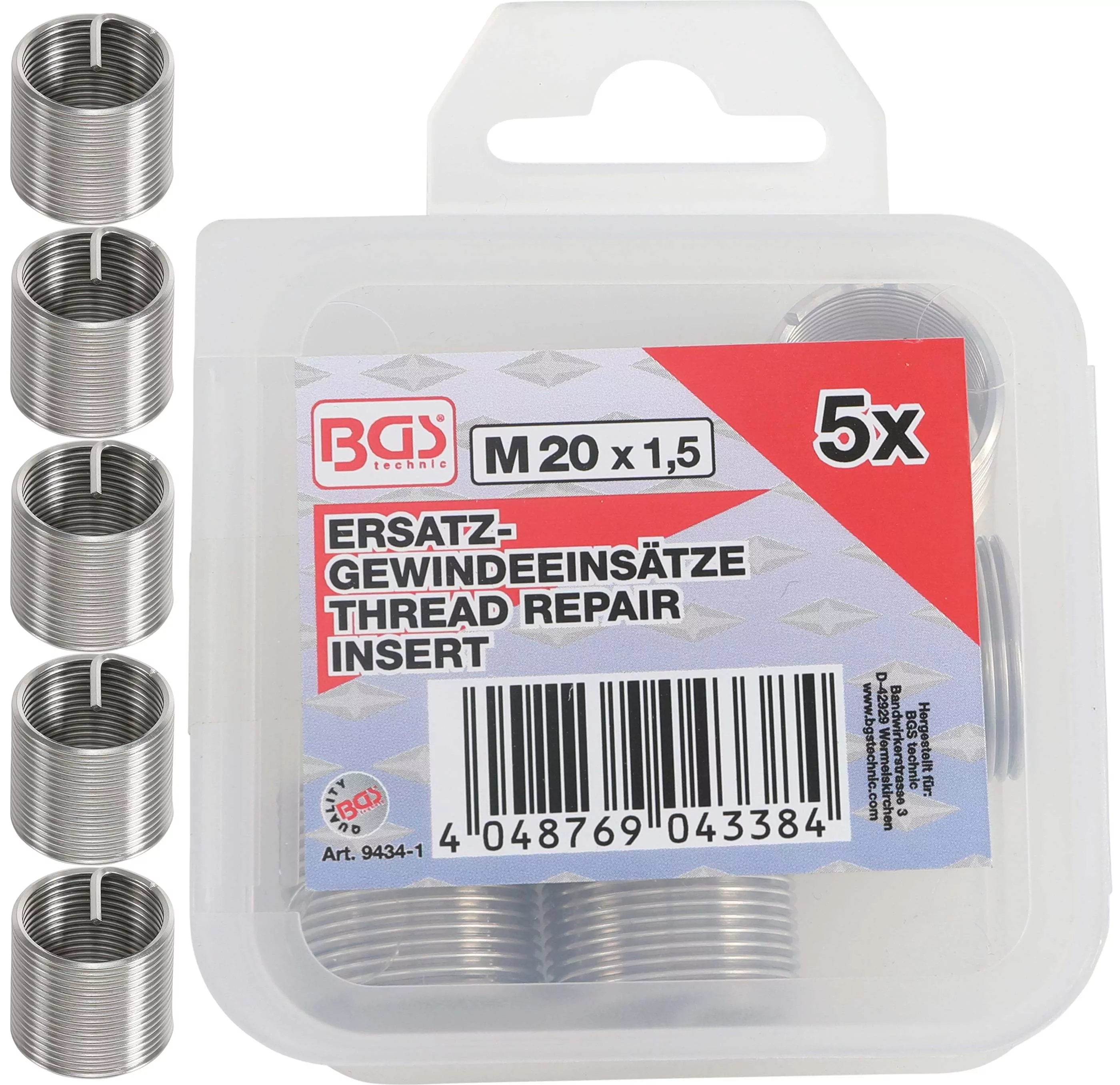 Ersatz-Gewindeeinsätze | M20 x 1,5 mm | 5-tlg.