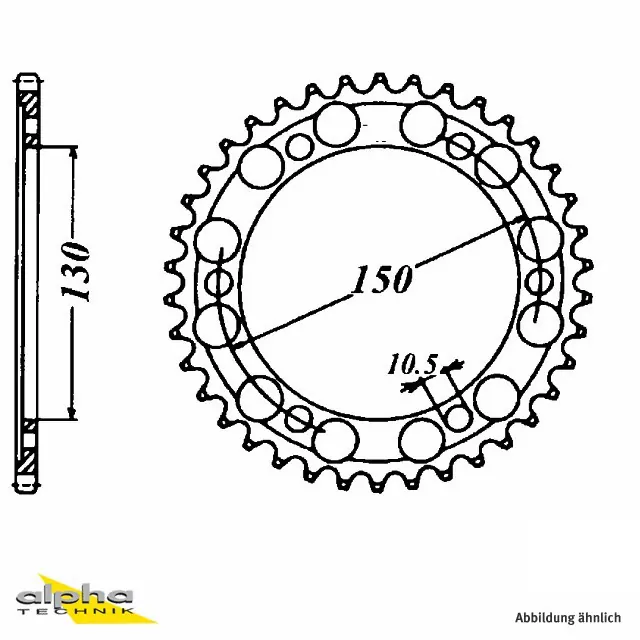 EK-Chain Kettensatz 530DEX für Yamaha FZR-750 R Modelljahr 1988 Typ 2TT