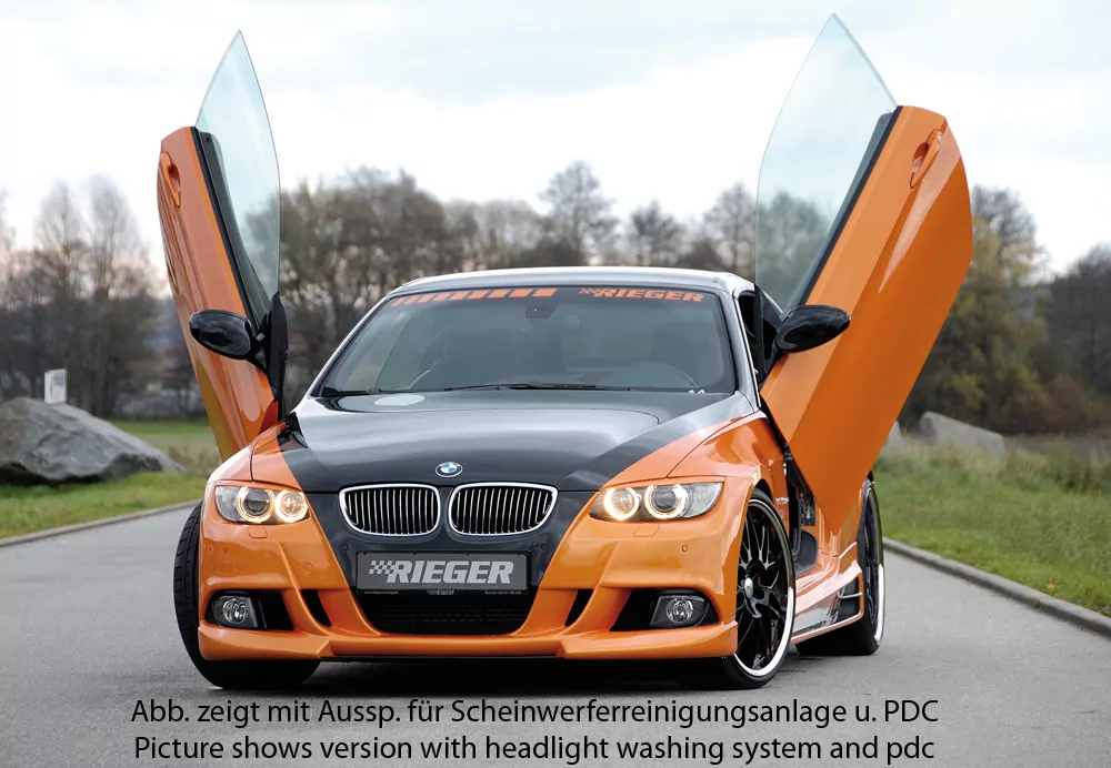 Rieger Spoilerstoßstange für BMW 3er E93 - Cabrio 03.07-02.10 (bis Facelift) carbon optik