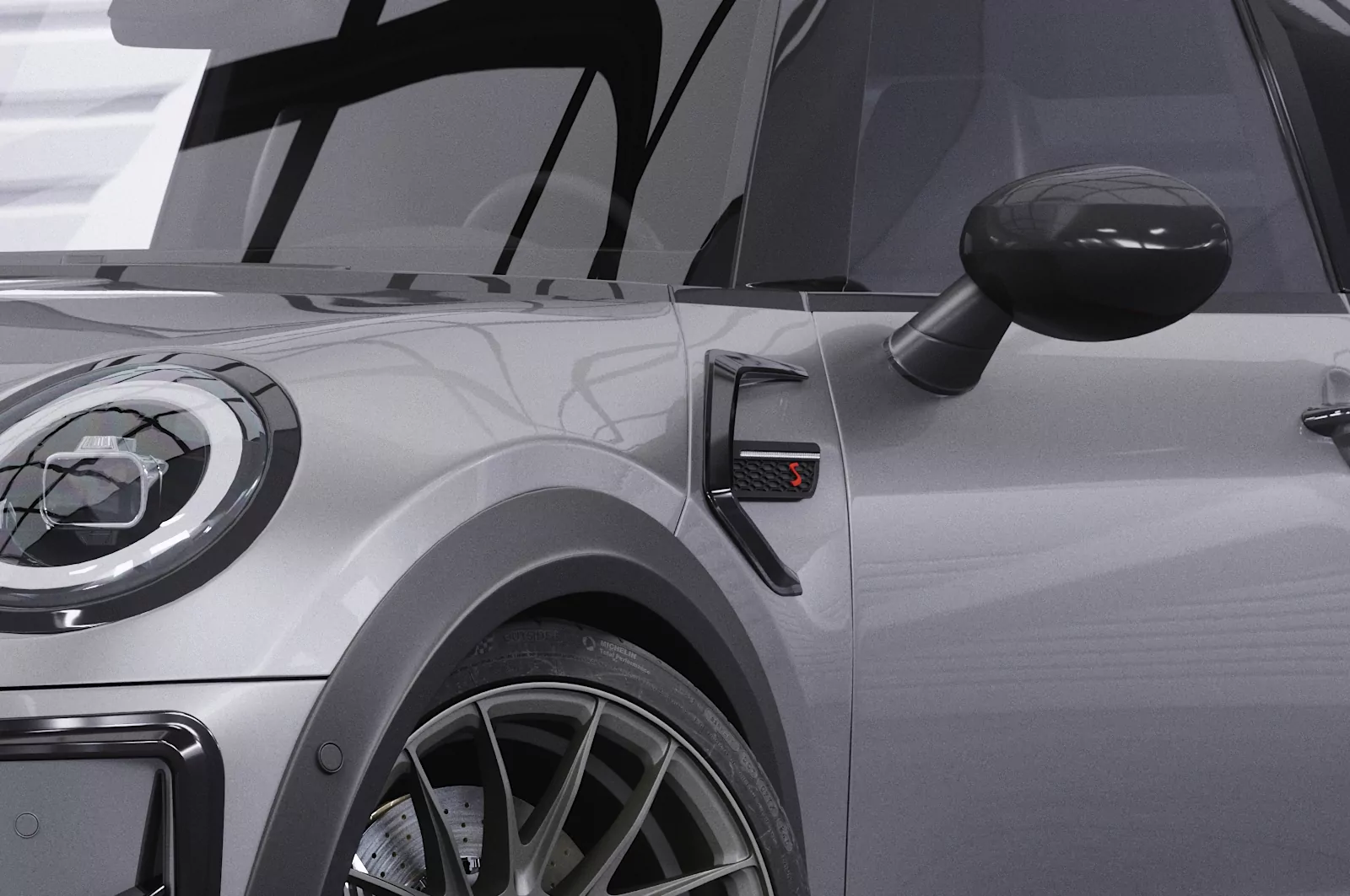 Airintakes für Mini F55, F56, F27 AI032 Schwarz Strukturiert