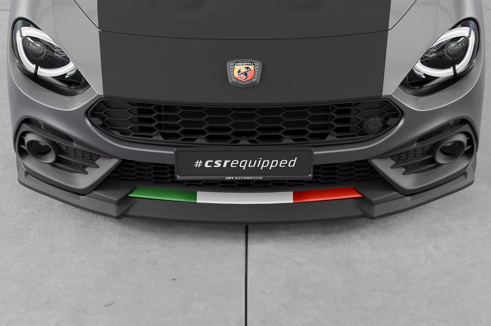 Cup-Spoilerlippe mit ABE für Fiat Abarth 124 Spider CSL824 Schwarz Strukturiert