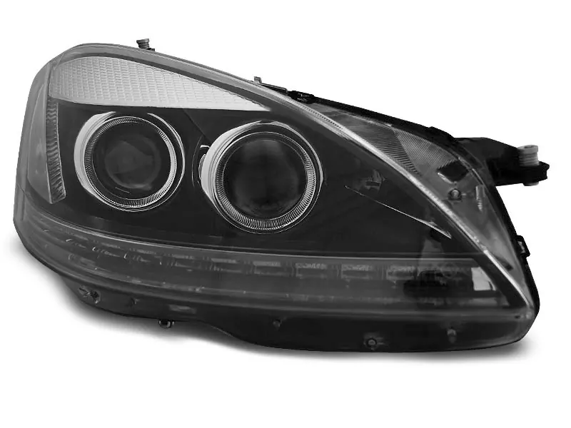 XENON HEADLIGHTS DAYLIGHT BLACK fits MERCEDES W221 05-09  