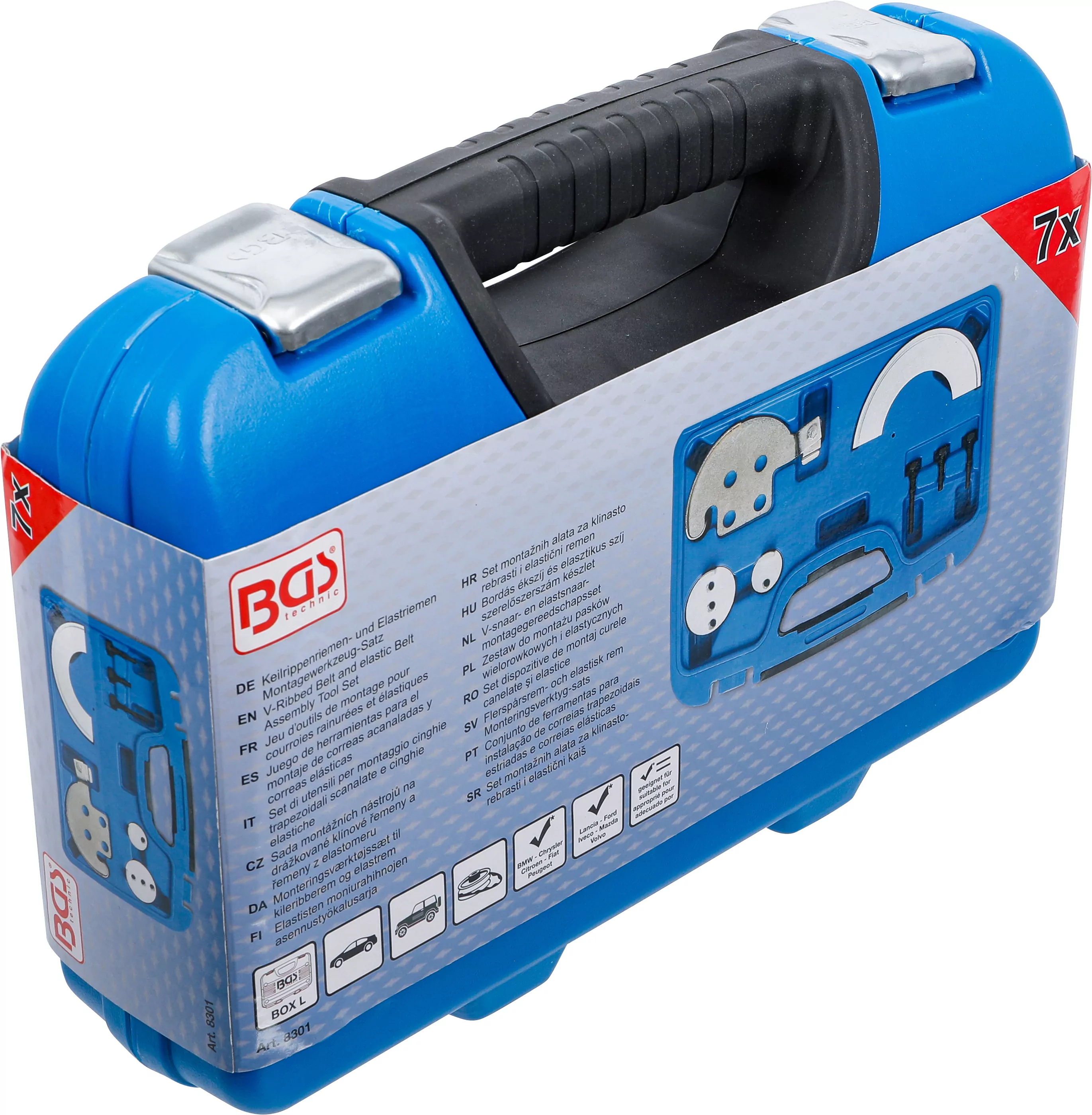 Keilrippenriemen- und Elastriemen Montagewerkzeug-Satz | 7-tlg.