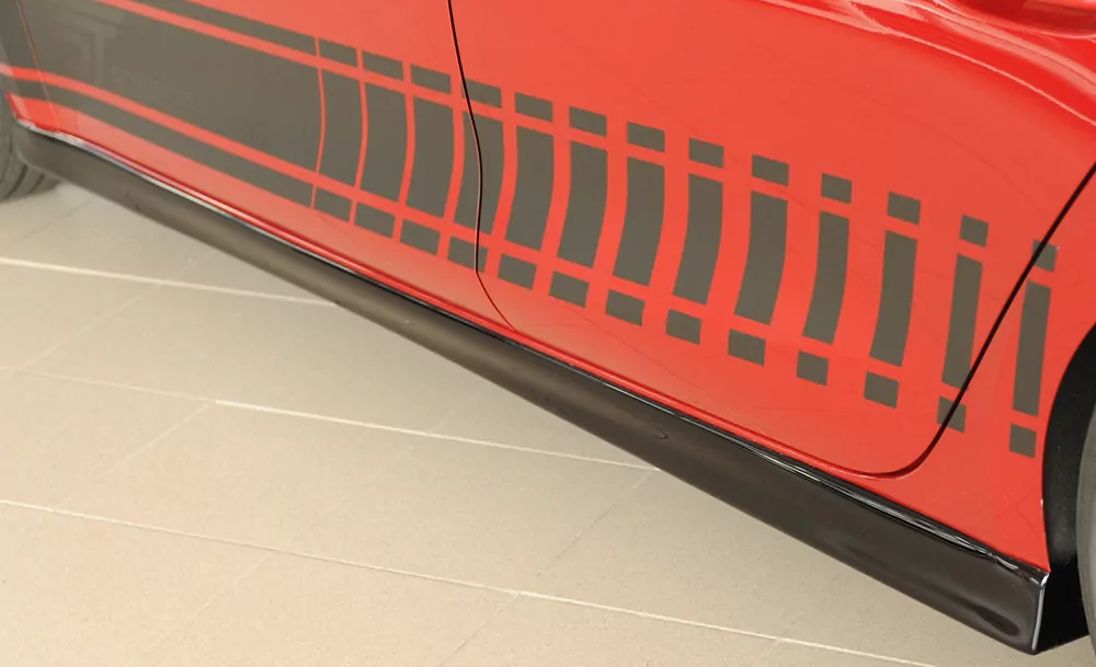 Rieger Seitenschweller links  (XS) glanz schwarz für Seat Leon (KL) 5-tür. (ST/Sportstourer) 09.20-06.24 (bis Facelift)