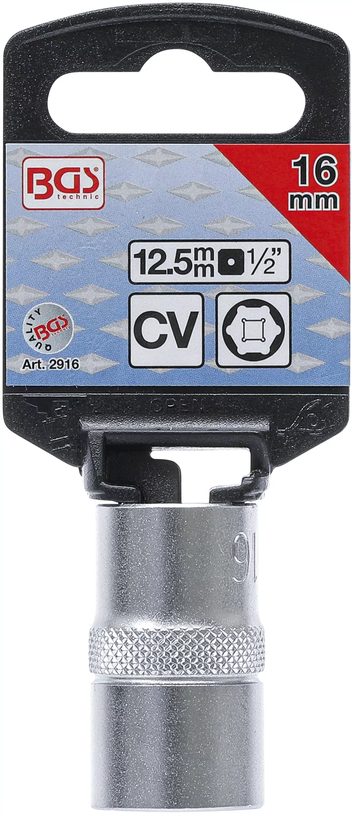 Steckschlüssel-Einsatz Sechskant | Antrieb Innenvierkant 12,5 mm (1/2") | SW 16 mm