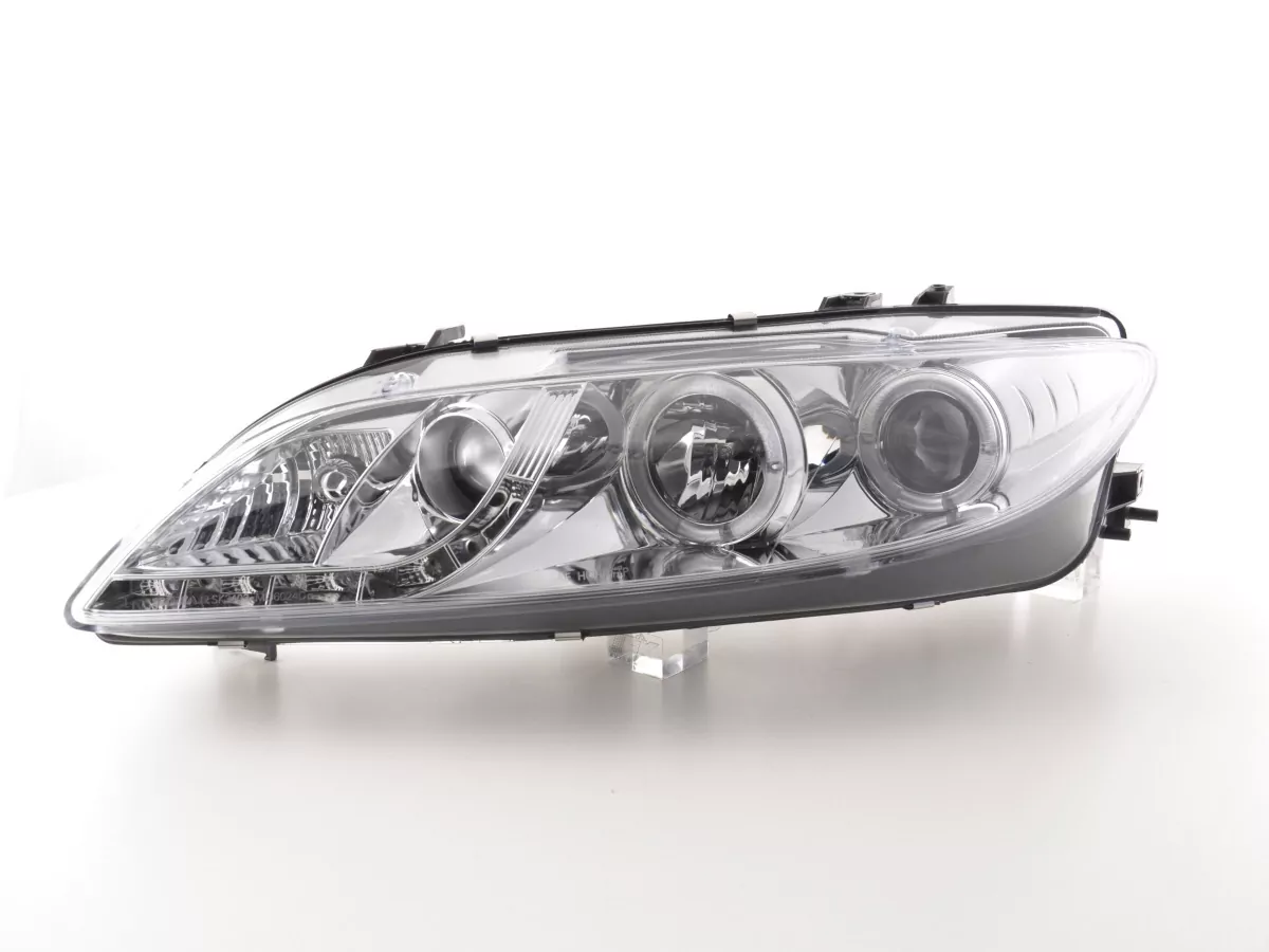 Scheinwerfer Set Daylight LED TFL-Optik Mazda 6 Limo Bj. 02-07 chrom