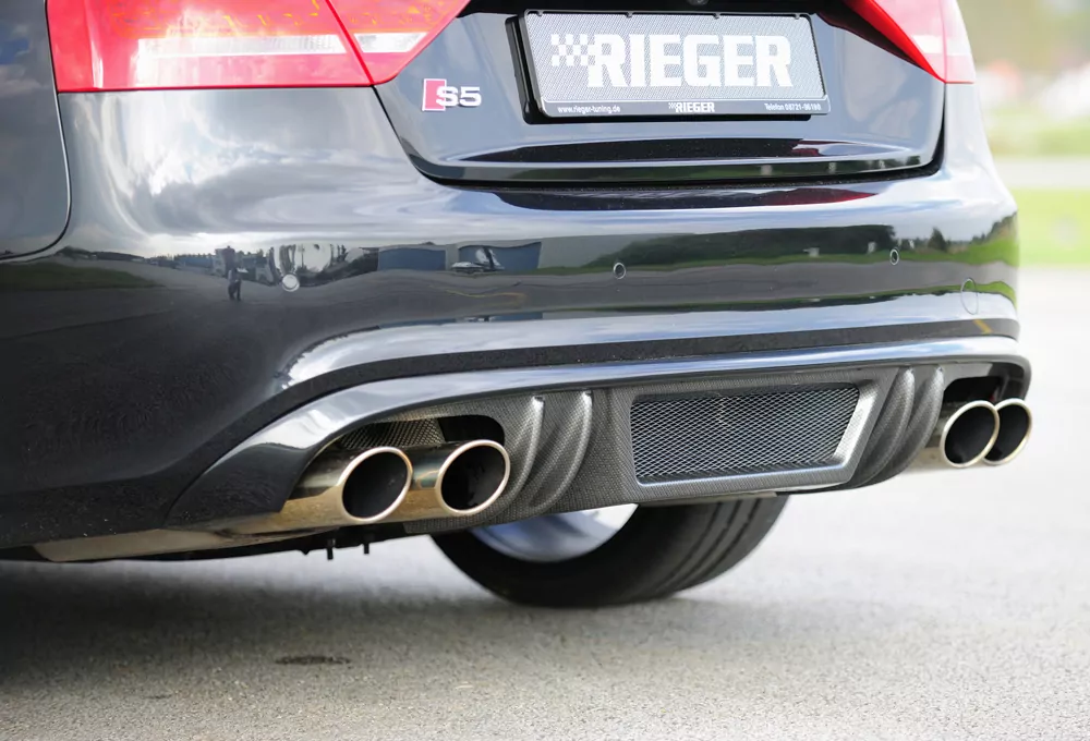 Rieger Heckeinsatz für Audi A5 S5 (B8/B81) - Sportback 06.07-07.11 (bis Facelift) carbon optik