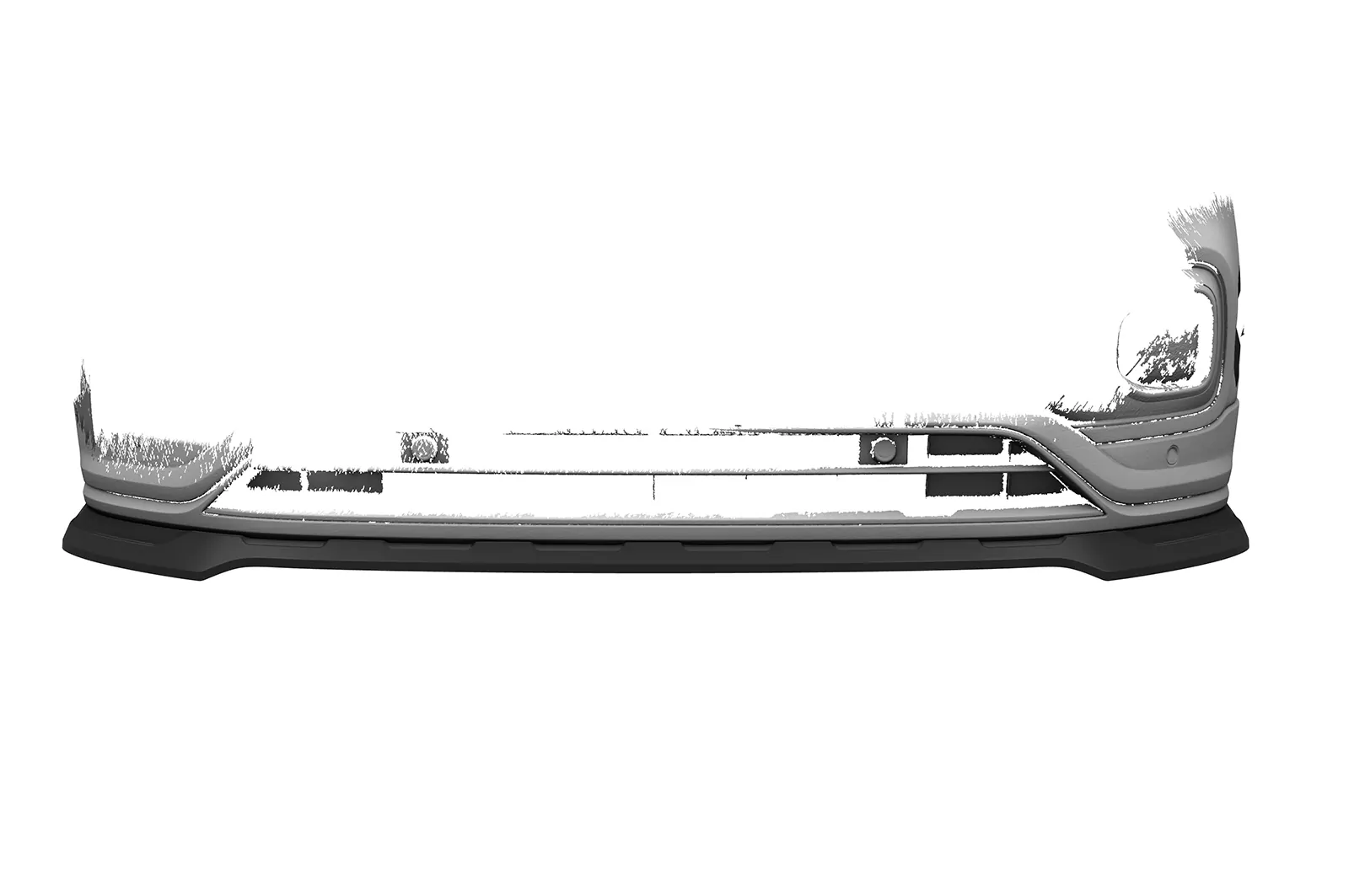 Cup-Spoilerlippe mit ABE für VW T-Cross (Typ C1) CSL805 Schwarz Strukturiert