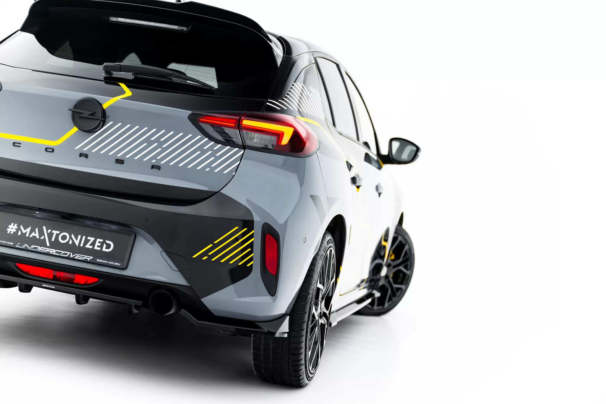Mittlerer Cup Diffusor DTM Look Heck Ansatz Für Opel Corsa F Facelift (Mk6 Facelift) 